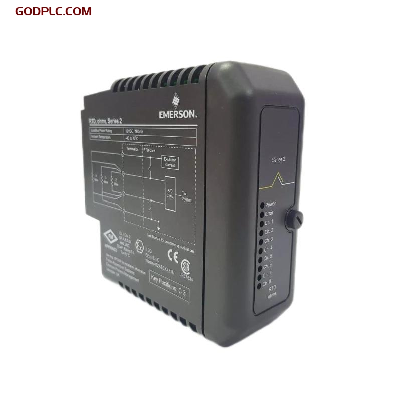 Emerson KJ3225X1-BA1 12P4174X032 RTD/Resistance Input Card