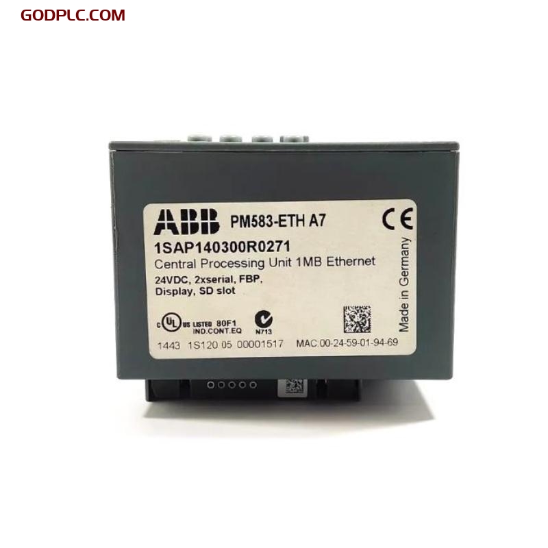 ABB PM583-ETH 1SAP140300R0271 CPU Programmable Logic Controller