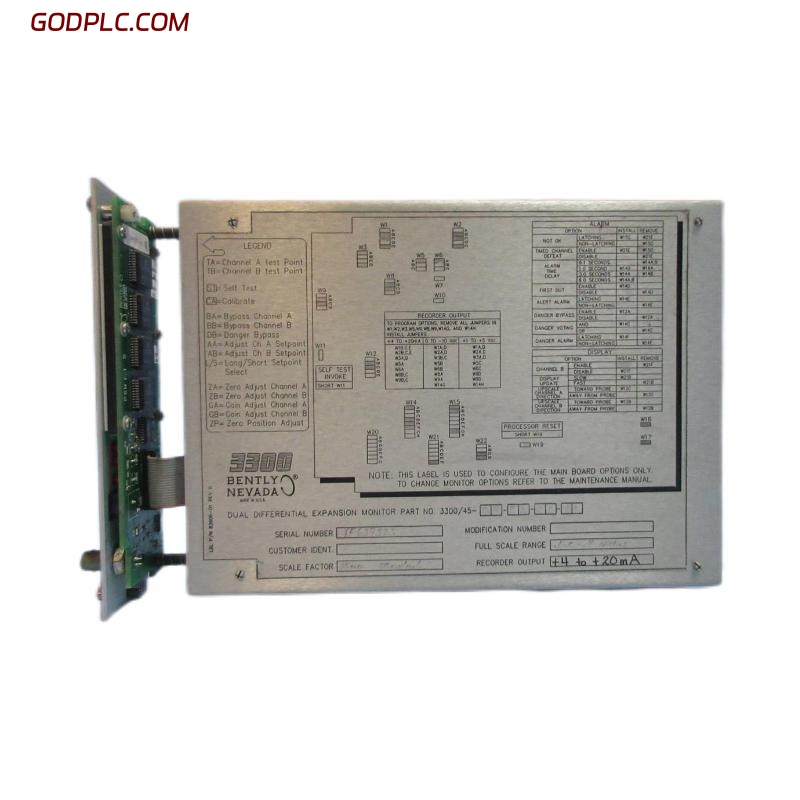 Bently Nevada 3300/45-03-02-00-00 Dual Differential Pressure Expansion Monitor