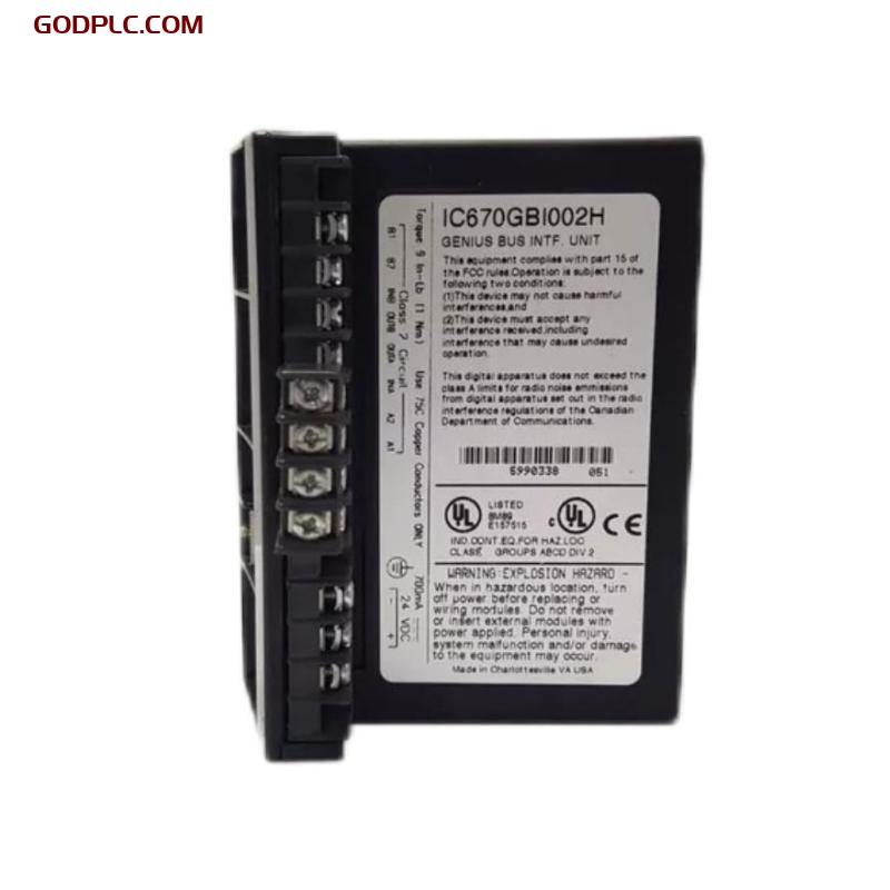 GE Fanuc IC670GBI002H Genius Bus Interface Unit