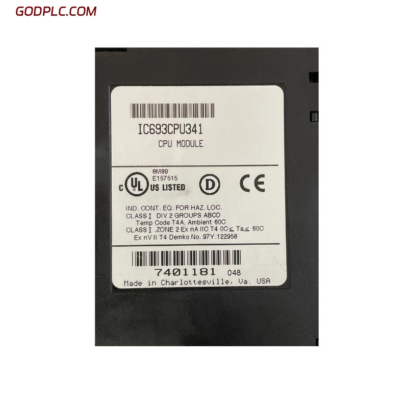 GE Fanuc IC693CPU341 Single Dlot CPU Module
