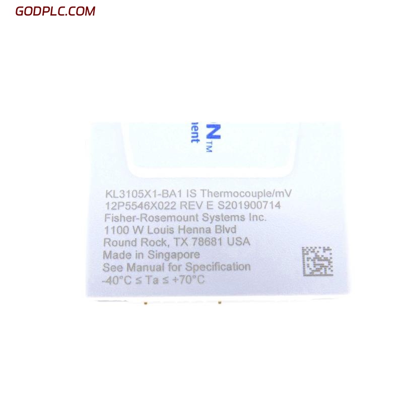Emerson KL3105X1-BA1 Safety Thermocouple/mV CHARM Module