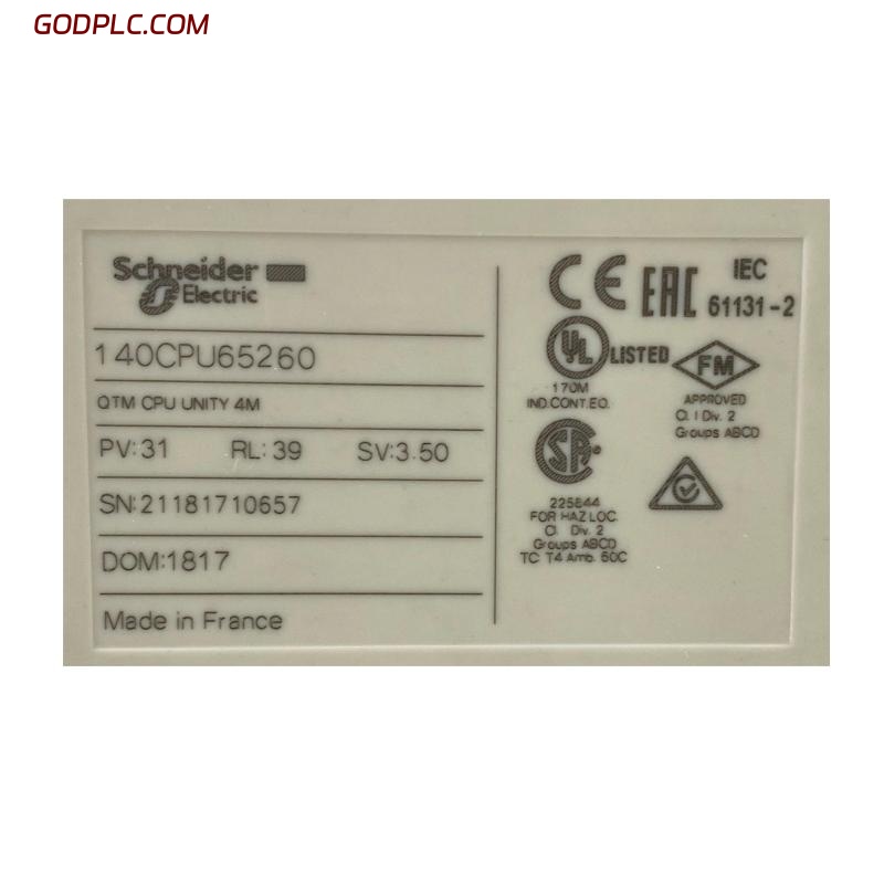 Schneider 140CPU65260 Unity Processor