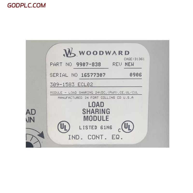 Woodward 9907-838 Load Sharing Module