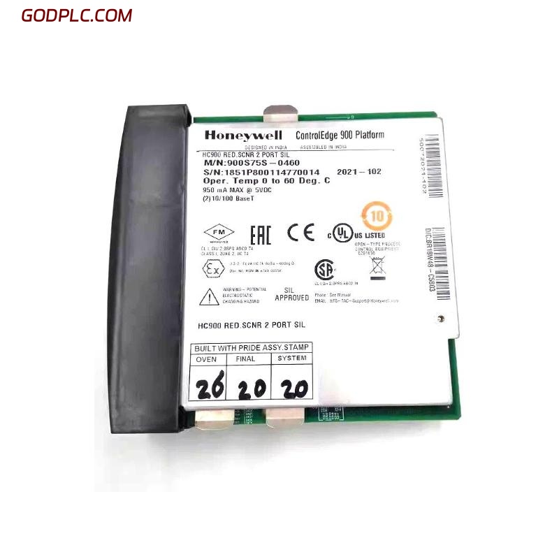 Honeywell 900S75S-0460 HC900 I/O Scanner 2 Module