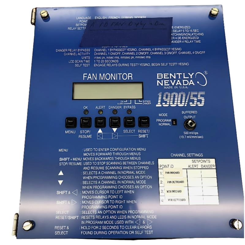 Bently Nevada 1900/55-01-01-01-00 Fan Monitor