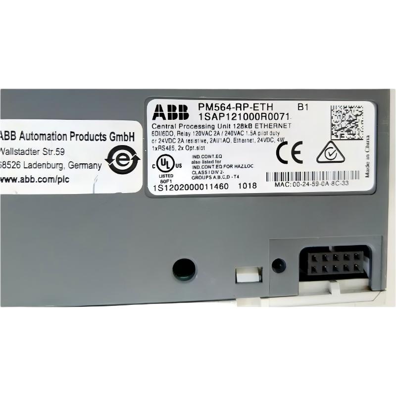 ABB PM564-RP-ETH 1SAP121000R0071 CPU Programmable Logic Controller