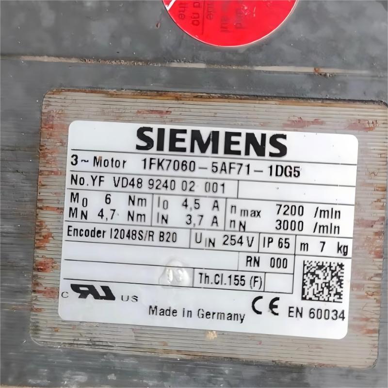 Siemens 1FK7060-5AF71-1DG5 Servo Motor