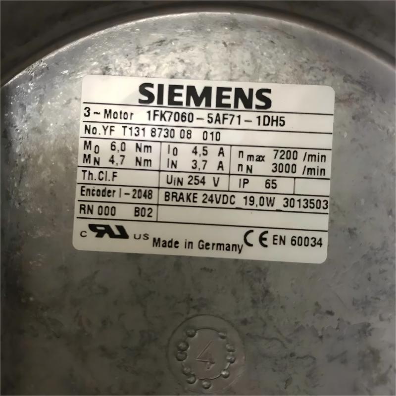 Siemens 1FK7060-5AF71-1DH5 Servo Motor