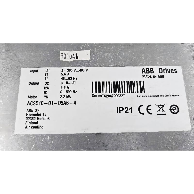 ABB ACS510-01-05A6-4 3ABD00015743-D Variable Frequency Drive