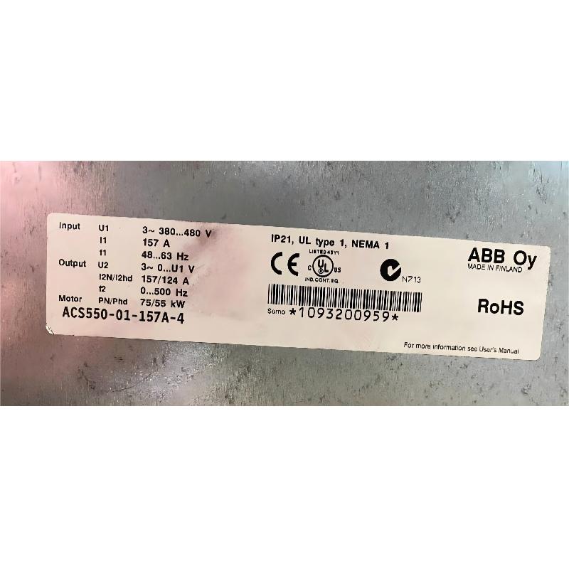 ABB ACS550-01-157A-4 3ABD64726820 Variable Frequency Drive