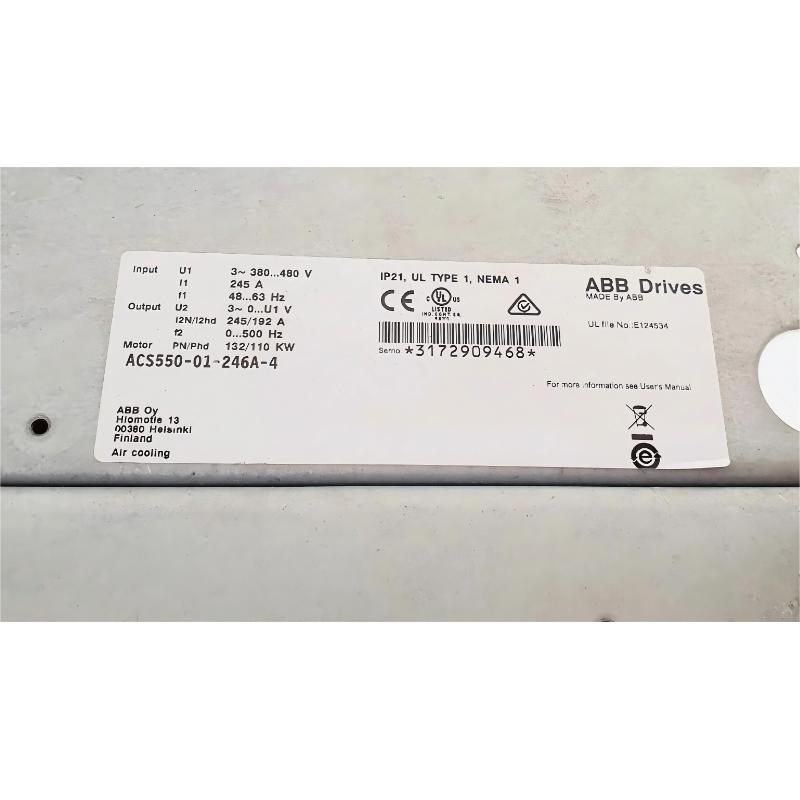 ABB ACS550-01-246A-4 3AUA0000014490-D Variable Frequency Drive