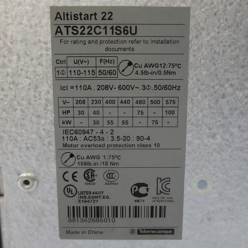 Schneider ATS22C11S6U Soft Starter