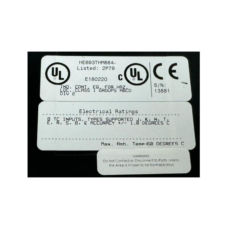 GE Fanuc HE693THM889B Thermocouple Input Module