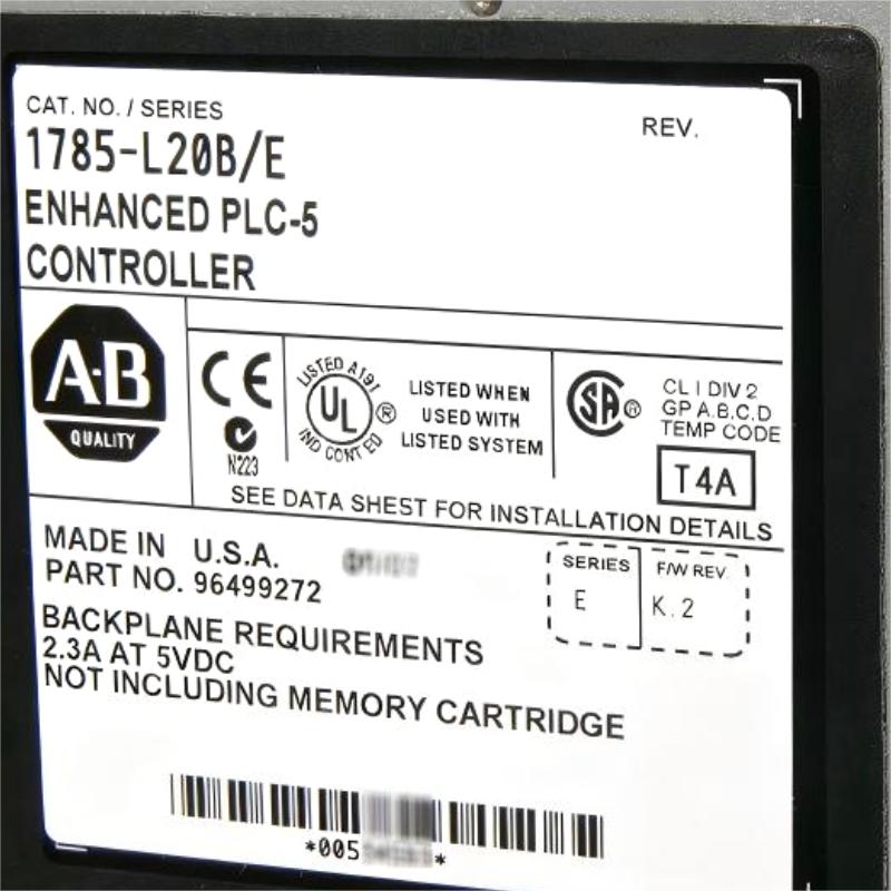 Allen Bradley 1785-L20B/E PLC-5/20 Processor