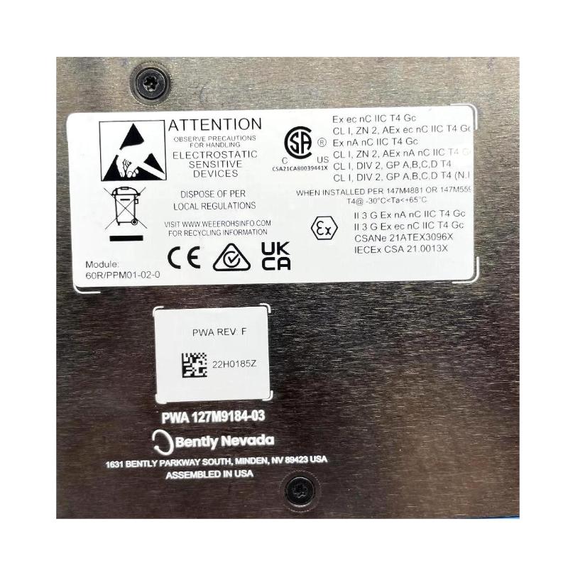 Bently Nevada 60R/PPM01 Protection Processing Module