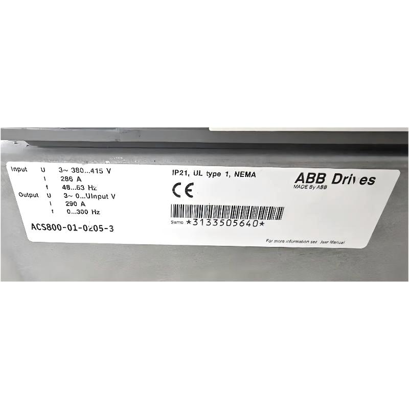 ABB ACS800-01-0205-3 3AUA0000033851 Variable Frequency Drive