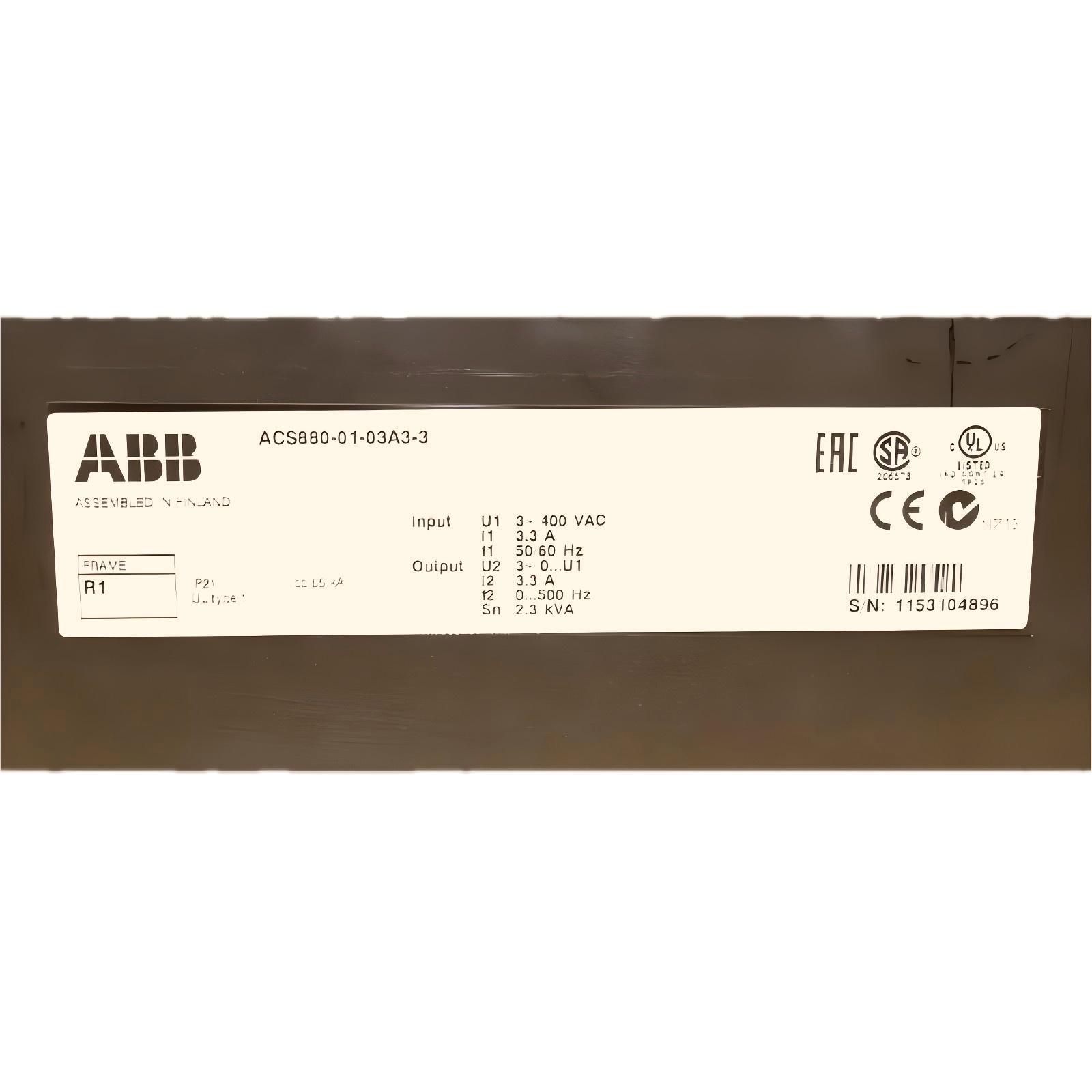 ABB ACS880-01-03A3-3 3AUA0000107975 Variable Frequency Drive