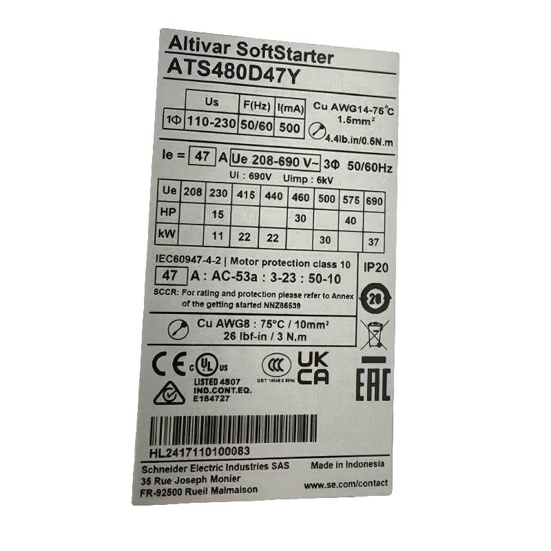 Schneider ATS480D47Y Soft Starter