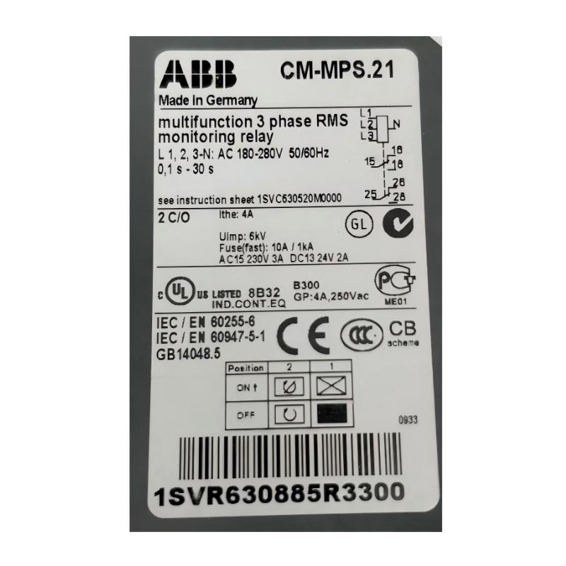 ABB CM‑MPS.21 1SVR630885R3300 Three-Phase Monitoring Relay