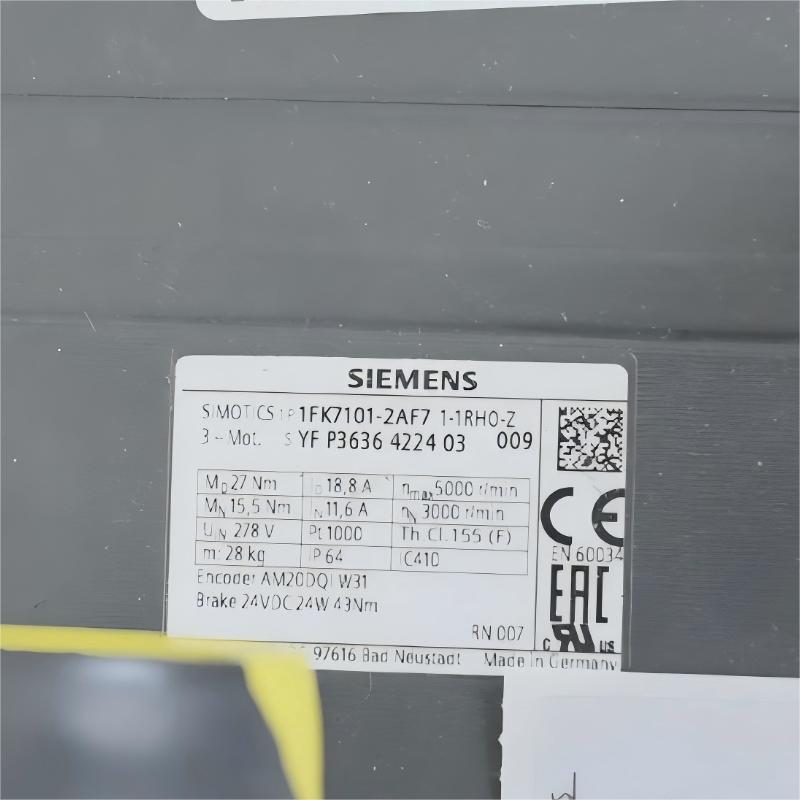 Siemens 1FK7101-2AF71-1RH0 Servo Motor