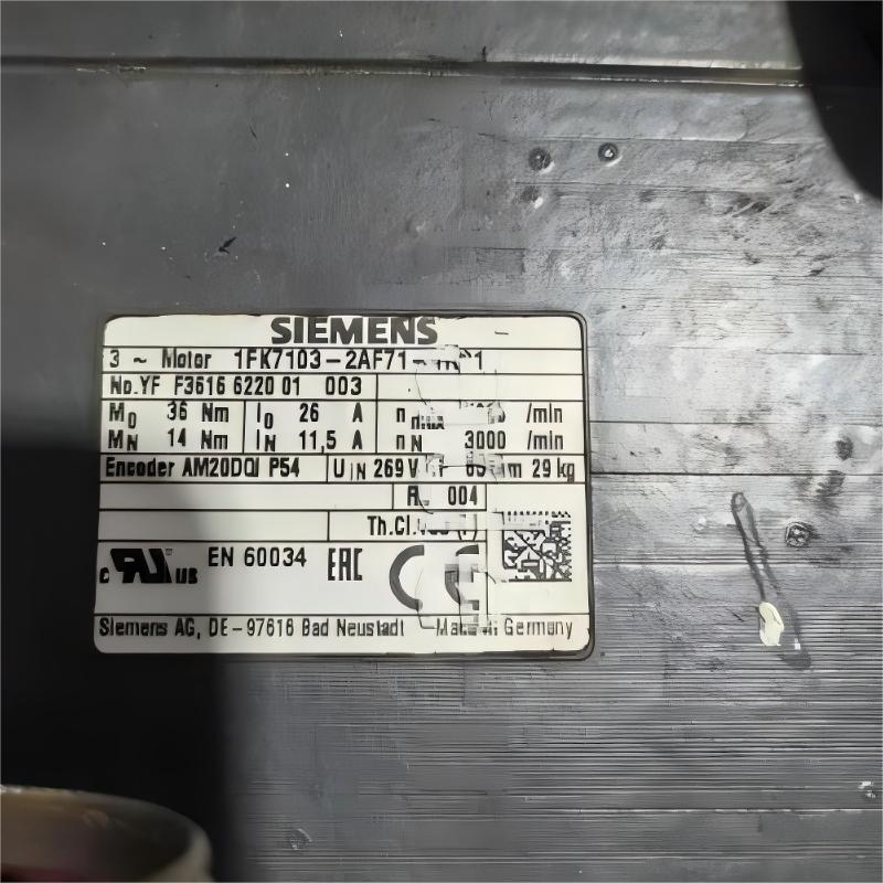Siemens 1FK7103-2AF71-1RG1 Servo Motor
