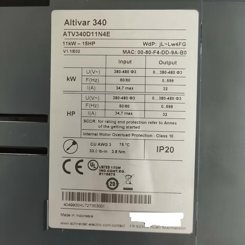 Schneider ATV340D11N4E Variable-Speed Drive