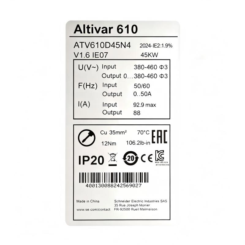 Schneider ATV610D45N4 Variable-Speed Drive