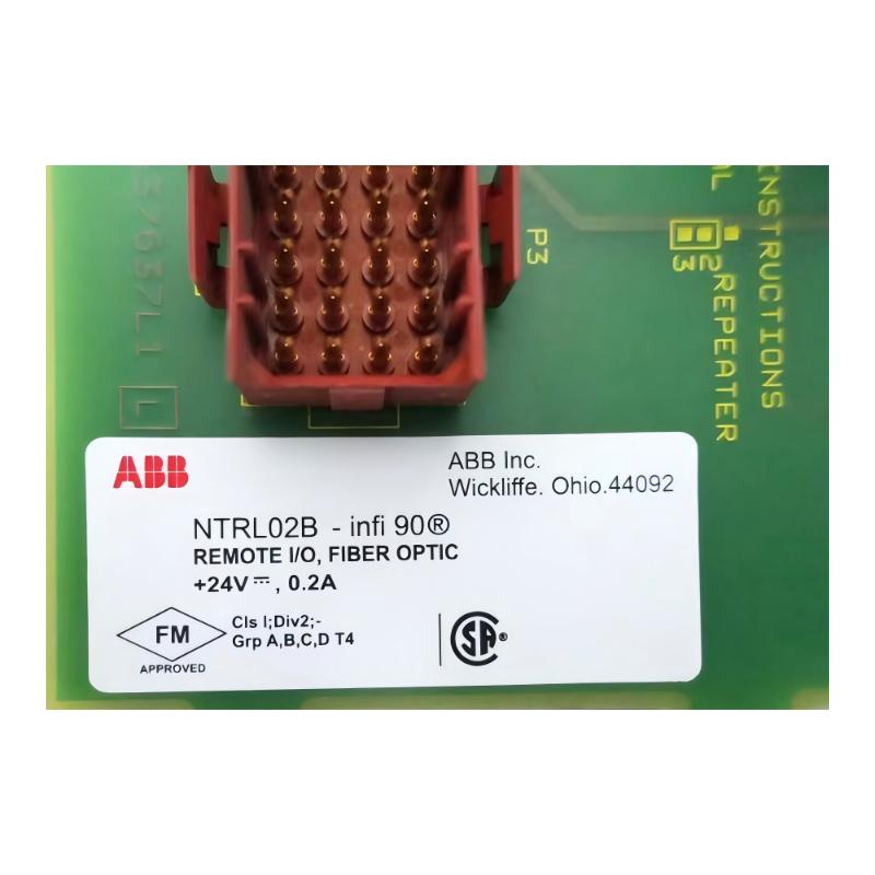 ABB Bailey NTRL02B Fiber-Optic Remote I/O Terminal Unit