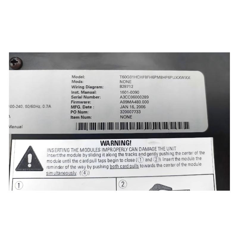 GE T60G01HCHF8FH6PM8HP6PUXXWXX Transformer Management Relay Front Panel