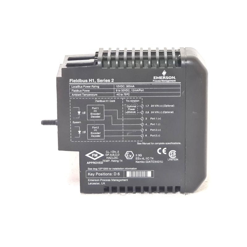 Emerson KJ3242X1-BA1 FOUNDATION Fieldbus H1 Interface Card – DeltaV M-Series Series 2