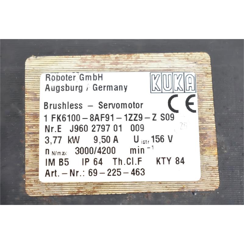 ABB(KUKA) 1FK6100-8AF91-1ZZ9-ZS09 69-225-463 Robot Servo Motor