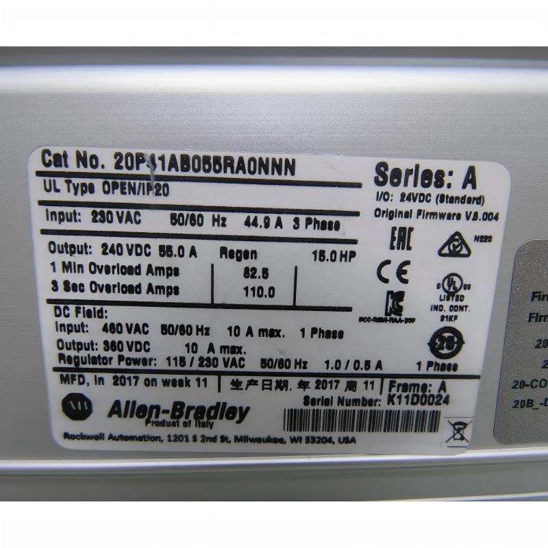 Allen Bradley 20P41AB055RA0NNN PowerFlex DC Drives
