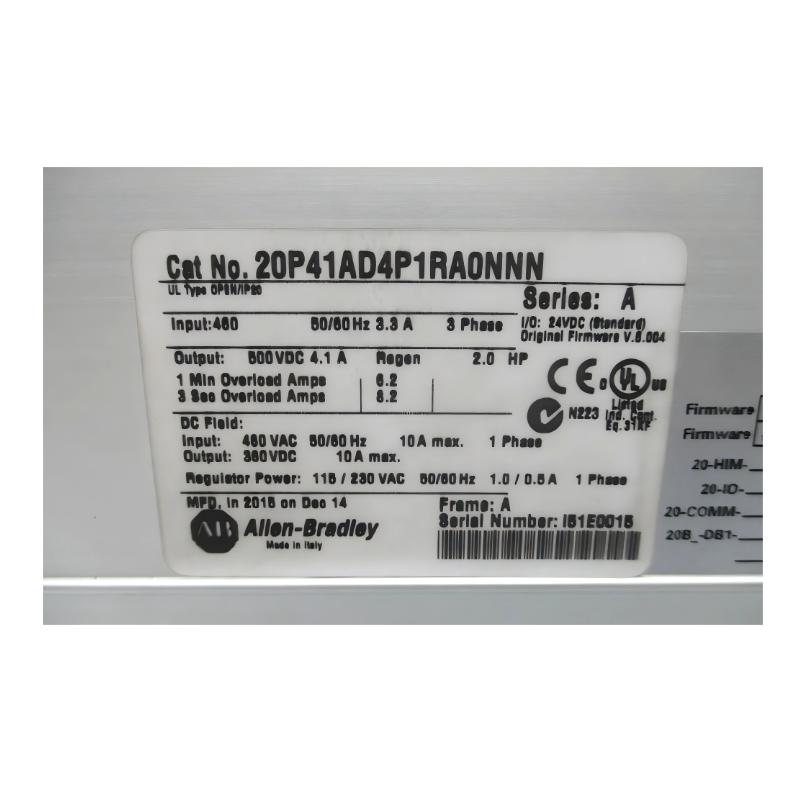 Allen Bradley 20P41AD4P1RA0NNN PowerFlex DC Drives