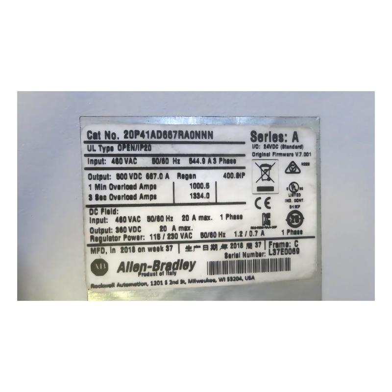 Allen Bradley 20P41AD667RA0NNN PowerFlex DC Drives